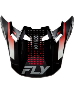 Visière FLY RACING Formula S Carbon Protocol - noir carbone/rouge