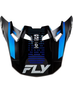 Visière FLY RACING Formula S Carbon Protocol - noir carbone/bleu