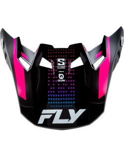 Visière FLY RACING Formula S Carbon Protocol - noir carbone/bleu/rose
