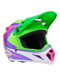 Casque BELL MX-9 Mips - Jackal Gloss Hi-Viz Green/Purple
