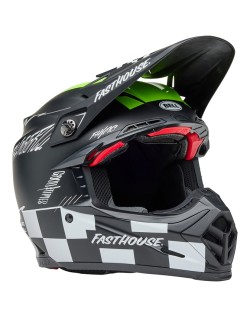 Casque BELL Moto-9S Flex - Fasthouse Smoke Bomb Matte Gloss Black/HiViz Yellow