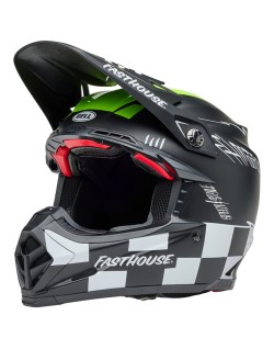 Casque BELL Moto-9S Flex - Fasthouse Smoke Bomb Matte Gloss Black/HiViz Yellow
