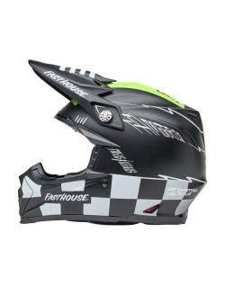 Casque BELL Moto-9S Flex - Fasthouse Smoke Bomb Matte Gloss Black/HiViz Yellow
