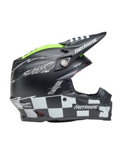 Casque BELL Moto-9S Flex - Fasthouse Smoke Bomb Matte Gloss Black/HiViz Yellow