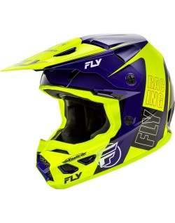 Casque FLY RACING Kinetic Rally - Hi-Vis/bleu/noir