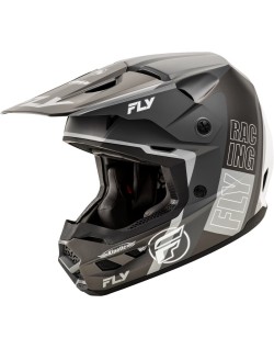 Casque FLY RACING Kinetic Rally - gris matte/noir/blanc