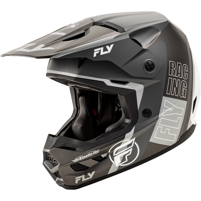 Casque FLY RACING Kinetic Rally - gris matte/noir/blanc Casque FLY RACING Kinetic Rally - gris matte/noir/blanc
