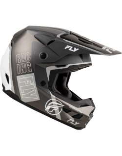 Casque FLY RACING Kinetic Rally - gris matte/noir/blanc