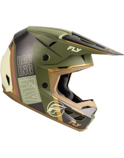 Casque FLY RACING Kinetic Rally - Matte Moss Grey/Khaki/Off-White