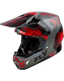 Casque FLY RACING Formula CP Slice - gris/rouge/noir