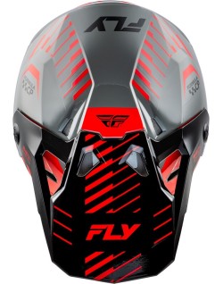 Casque FLY RACING Formula CP Slice - gris/rouge/noir