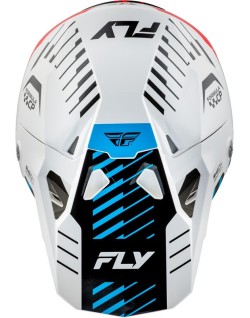 Casque FLY RACING Formula CP Slice - blanc/rouge/cyan