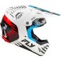 Casque FLY RACING Formula CP Slice - blanc/rouge/cyan