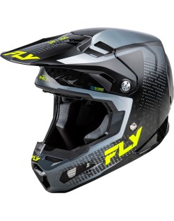 Casque FLY RACING Formula S Carbon Protocol - noir carbone/gris/Hi-Vis