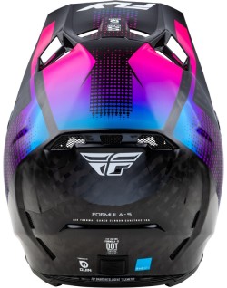 Casque FLY RACING Formula S Carbon Protocol - noir carbone/bleu/rose