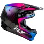 Casque FLY RACING Formula S Carbon Protocol - noir carbone/bleu/rose