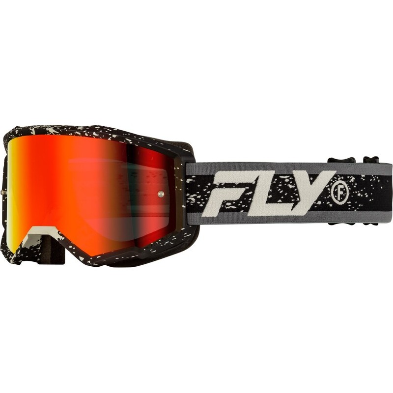 Masque FLY RACING Zone gris/noir - éclair rouge fumé Masque FLY RACING Zone gris/noir - éclair rouge fumé