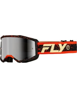 Masque FLY RACING Zone noir/rouge - écran argent fumé
