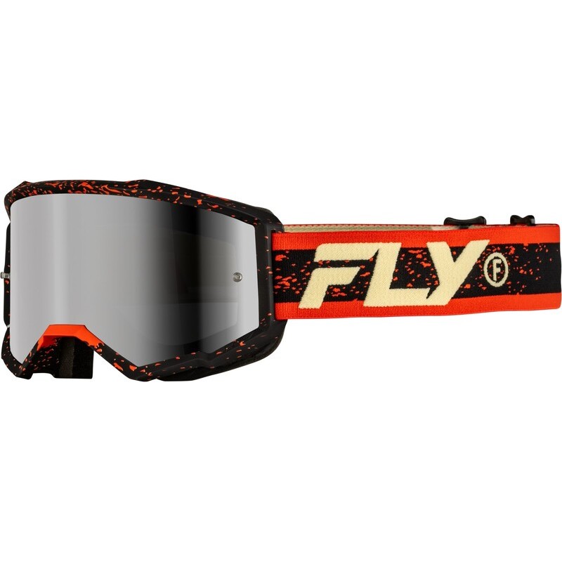Masque FLY RACING Zone noir/rouge - écran argent fumé Masque FLY RACING Zone noir/rouge - écran argent fumé