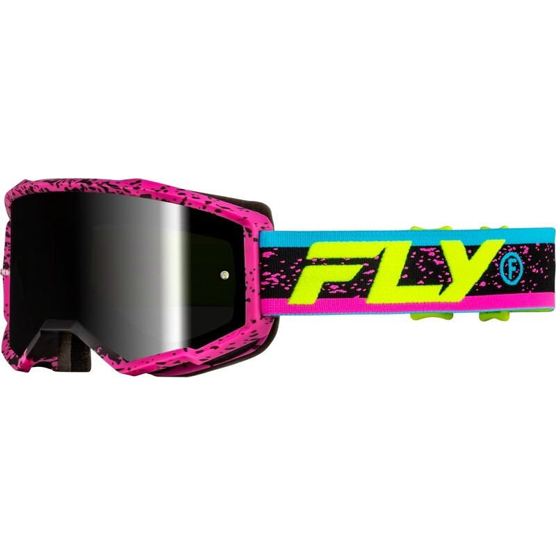 Masque FLY RACING Zone rose/noir - écran noir fumé Masque FLY RACING Zone rose/noir - écran noir fumé