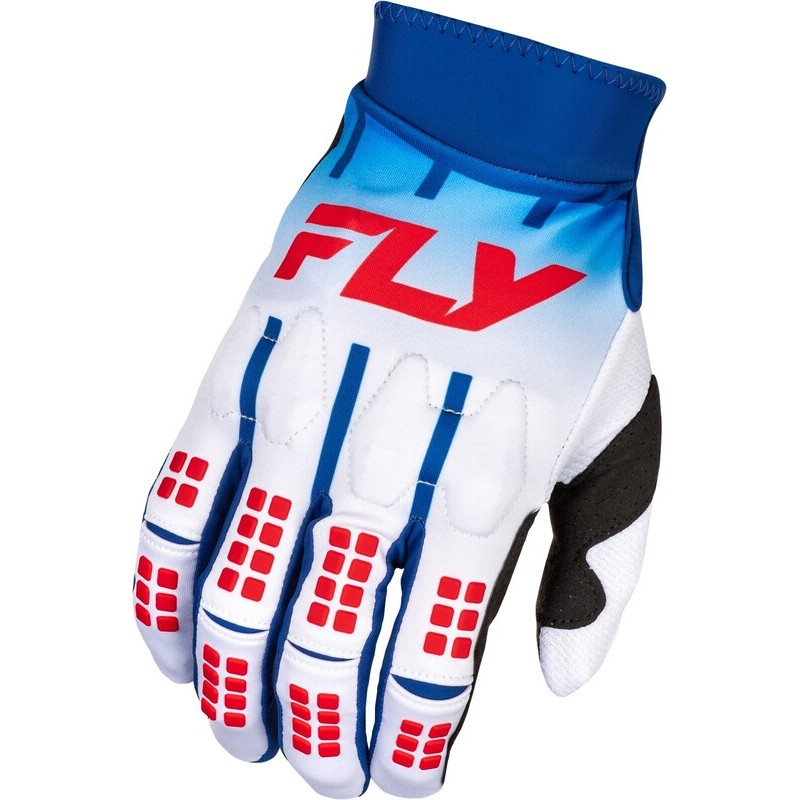 Gants FLY RACING Evolution DST - blanc/rouge/bleu Gants FLY RACING Evolution DST - blanc/rouge/bleu