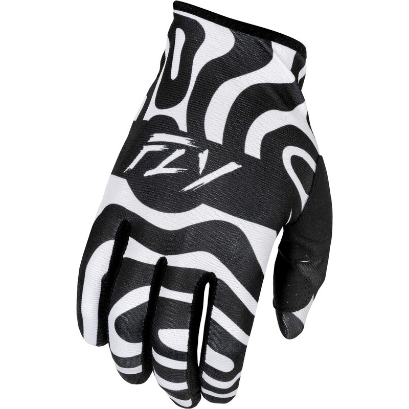 Gants FLY RACING Lite L.E. Abyss - blanc/noir Gants FLY RACING Lite L.E. Abyss - blanc/noir