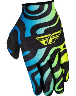 Gants enfant FLY RACING Lite S.E. Zen - noir/bleu/Hi-Vis