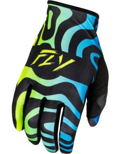 Gants enfant FLY RACING Lite S.E. Zen - noir/bleu/Hi-Vis