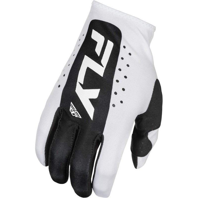 Gants enfant FLY RACING Lite - blanc/noir Gants enfant FLY RACING Lite - blanc/noir