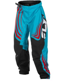 Pantalon enfant FLY RACING F-16 - Cyan/noir/rouge