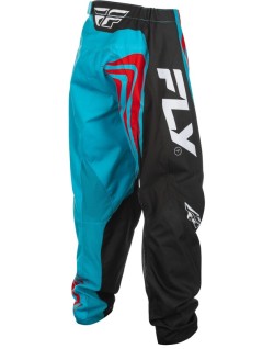 Pantalon enfant FLY RACING F-16 - Cyan/noir/rouge