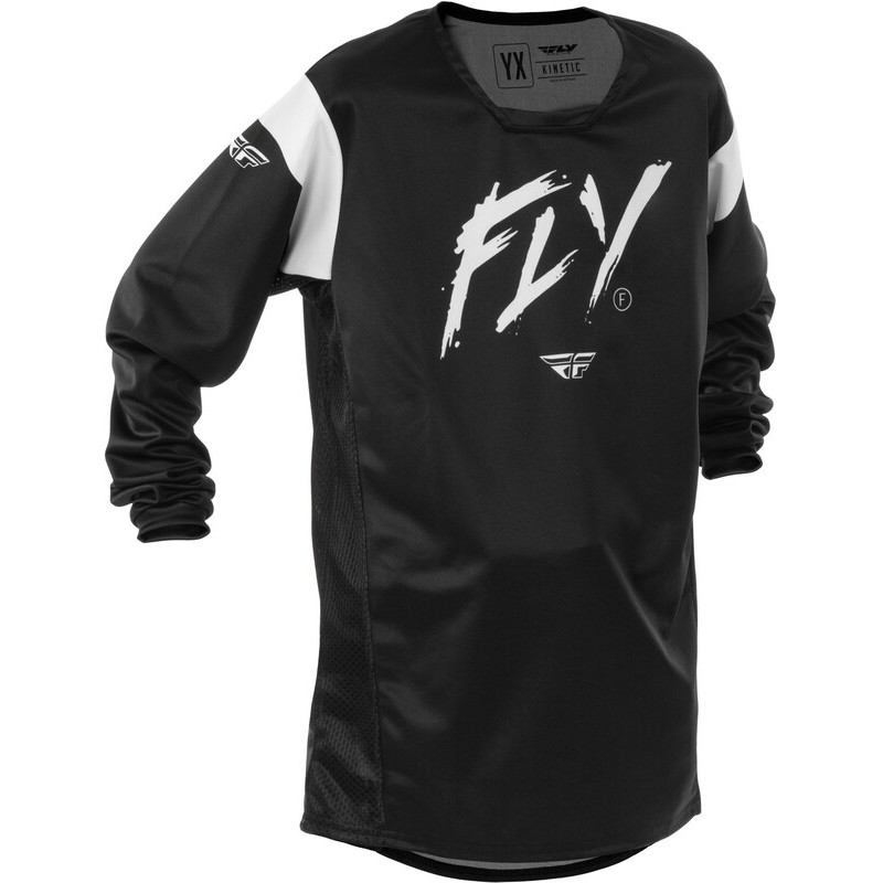 Maillot enfant FLY RACING Kinetic Stoke - noir/blanc Maillot enfant FLY RACING Kinetic Stoke - noir/blanc