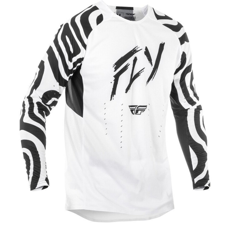 Maillot FLY RACING Evolution DST L.E. Abyss - blanc/noir