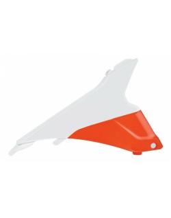 Caches boîte à air POLISPORT couleur origine 15 blanc/orange KTM SX/SX-F