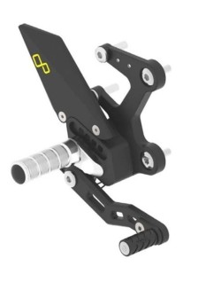 Commandes reculées fixex LIGHTECH selection standard noir Kawasaki Ninja 400