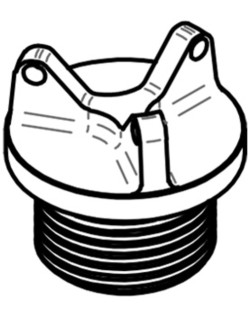 Bouchon de carter d'huile LIGHTECH 3 trous argent M25 x 1,25