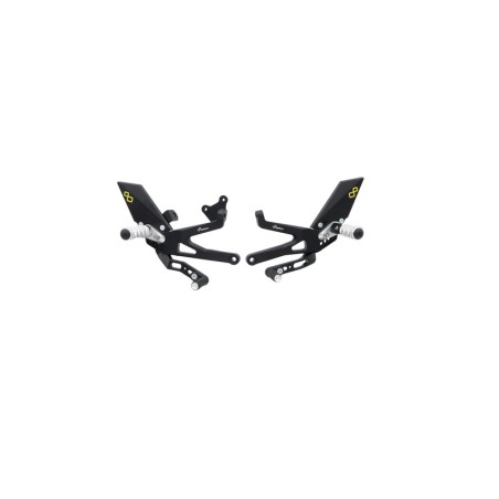 Commandes reculées fixes LIGHTECH sélection inversée noir Ducati Panigale V4