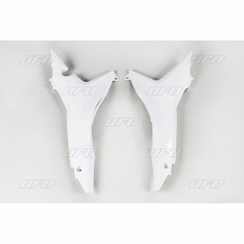 Caches boîte à air UFO blanc Honda CRF250R/450R Caches boîte à air UFO blanc Honda CRF250R/450R