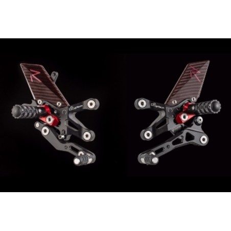 Commande reculées réglables LIGHTECH sélection standard et inversée Yamaha Yzf-R1