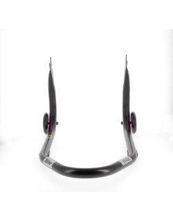 Béquille arrière BIHR Home Track fixe supports en "V" noir mat roues rose