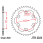 Couronne JT SPROCKETS acier standard 2023 - 520 Couronne JT SPROCKETS acier standard 2023 - 520