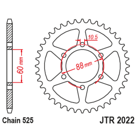 Couronne JT SPROCKETS acier standard 2022 - 525