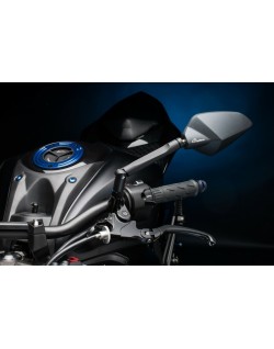 Levier de frein repliable/réglable LIGHTECH Alien alu inserts caoutchouc noir - LEVD127K Kawasaki ZX10R