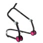 Béquille avant sous té BIHR Home Track noir mat roues rose Béquille avant sous té BIHR Home Track noir mat roues rose
