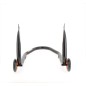 Béquille arrière BIHR Home Track fixe supports en "V" noir mat roues orange Béquille arrière BIHR Home Track fixe supports en "V" noir mat roues orange