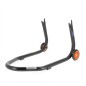 Béquille arrière BIHR Home Track fixe supports en "V" noir mat roues orange Béquille arrière BIHR Home Track fixe supports en "V" noir mat roues orange