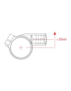 Guidons bracelet LIGHTECH Ø52mm hauteur +0mm déport +20mm/10° noir