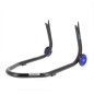 Béquille arrière BIHR Home Track fixe supports en "V" noir mat roues bleu Béquille arrière BIHR Home Track fixe supports en "V" noir mat roues bleu