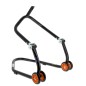 Béquille avant sous té BIHR Home Track noir mat roues orange