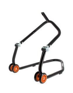 Béquille avant sous té BIHR Home Track noir mat roues orange